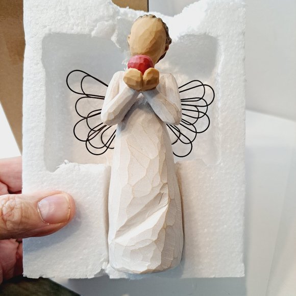Willow Tree You're the Best Angel Figurine with Apple Box included Teacher Gift - Picture 5 of 13